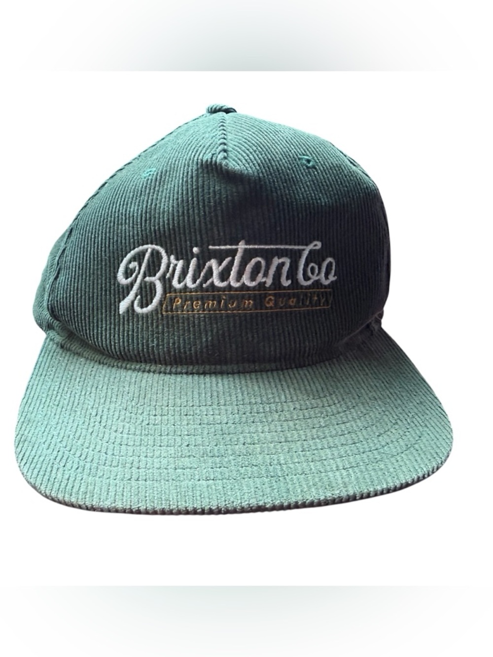 Brixton Green Corduroy Script Logo Cap